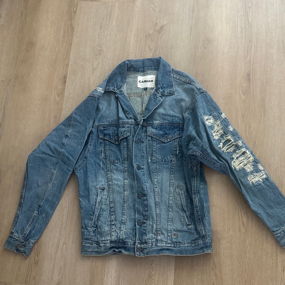 Carmar Blue Distressed Jean Jacket